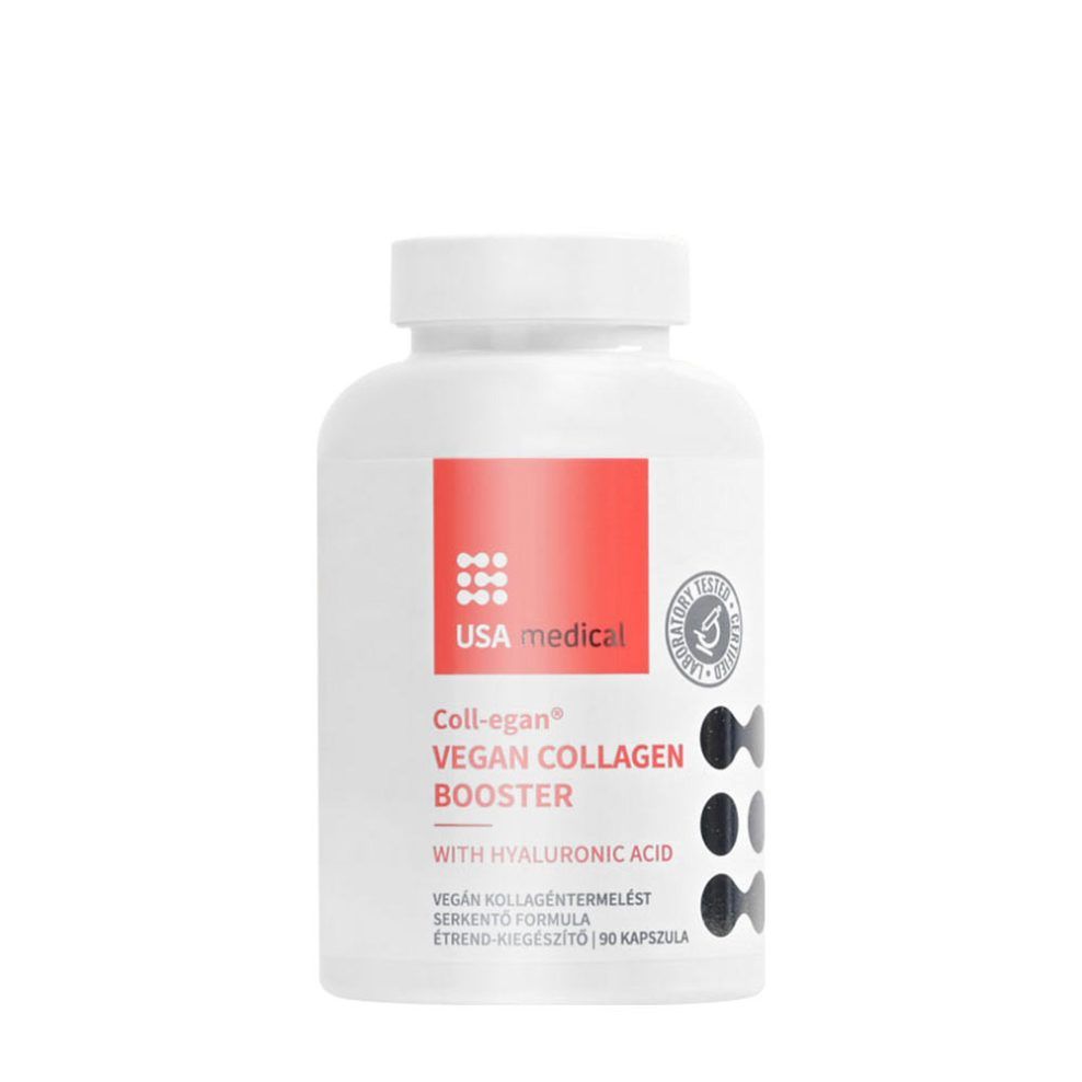 Növényi kollagéntermelést támogató komplex, USA medical Vegan Collagen Booster, 90 kapszula
