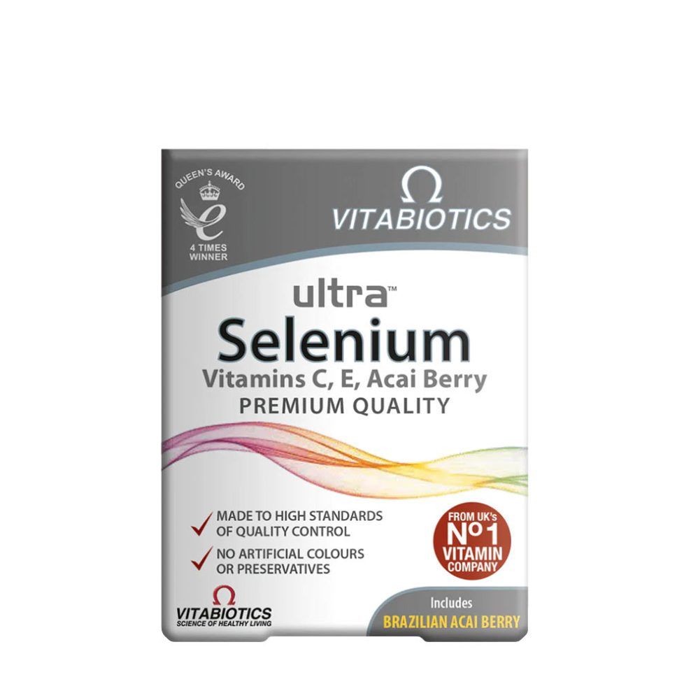 Szelén, Vitabiotics Ultra Selenium, 30 tabletta