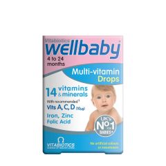 Baba multivitamin cseppek, Vitabiotics Wellbaby Multi-vitamin Drops, 30 ml