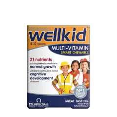 Gyermek multivitamin rágótabletta, Vitabiotics Wellkid Chewable Tablets, 30 tabletta