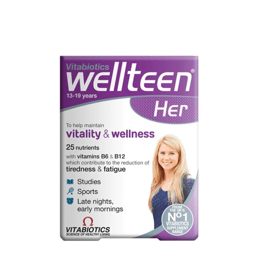 Tinilány multivitamin, Vitabiotics Wellteen Her, 30 tabletta