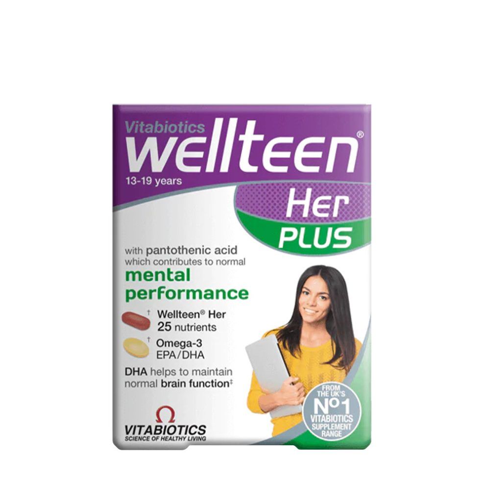 Tinilány multivitamin, Vitabiotics Wellteen Her Plus, 56 tabletta