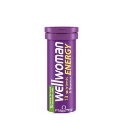 Női multivitamin pezsgőtabletta, Vitabiotics Wellwoman Energy, 10 pezsgőtabletta