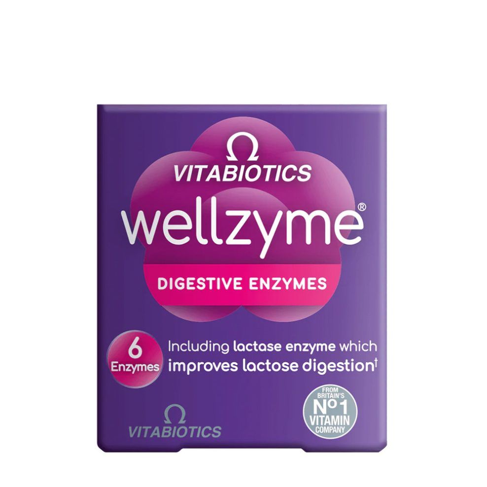 Emésztőenzimek, Vitabiotics Wellzyme Digestive Enzymes, 60 kapszula