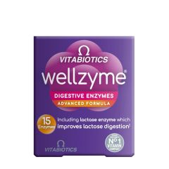 Emésztőenzim-komplex, Vitabiotics Wellzyme Digestive Enzymes Advanced Formula, 60 kapszula