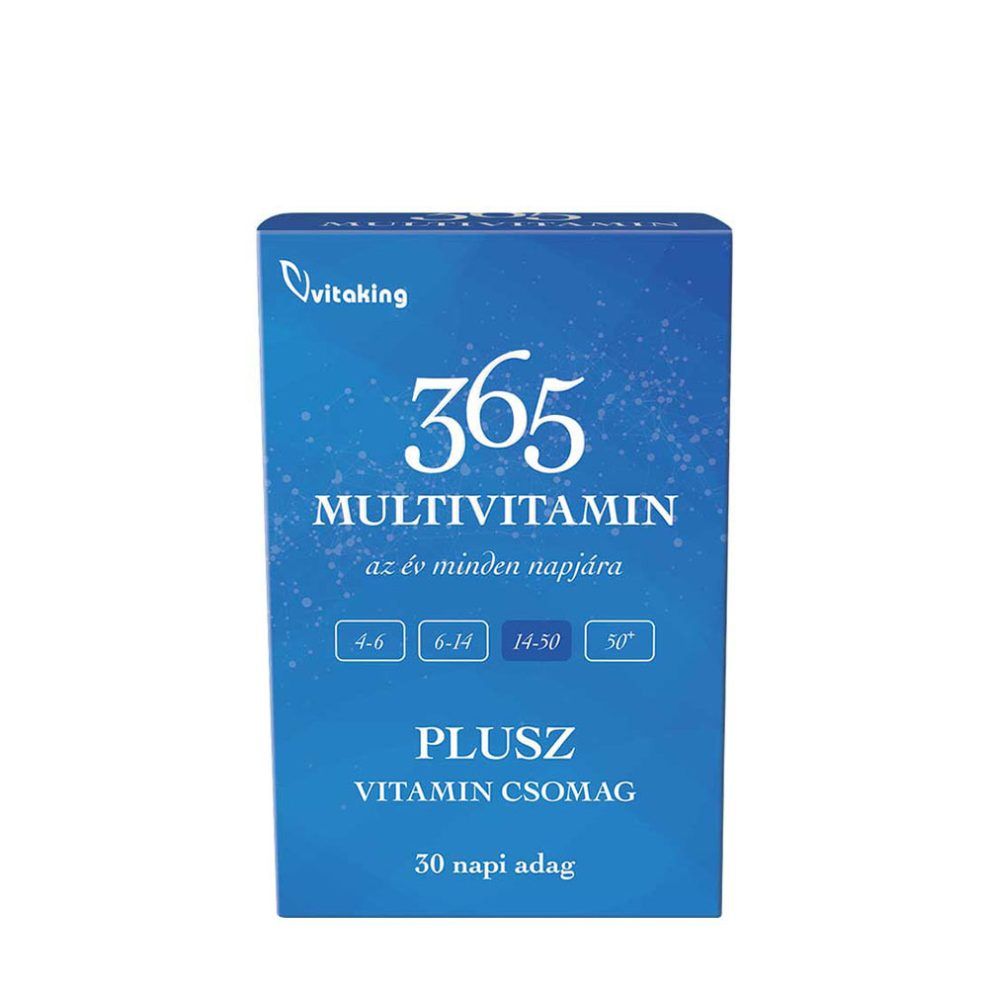Multivitamin-csomag, Vitaking 365 Multivitamin Plus Pack, 30 tasak