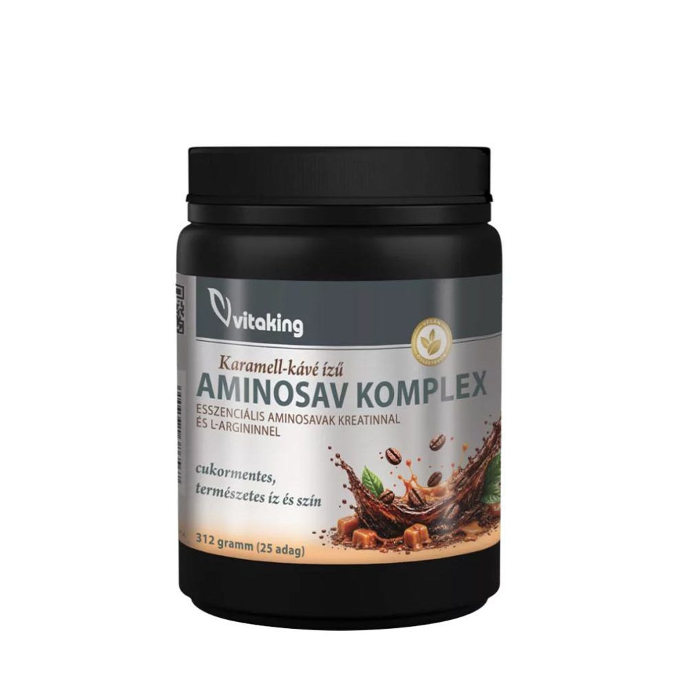 Aminosav-komplex, Vitaking Amino Acid Complex, 312 g, karamell-kapucsínó íz
