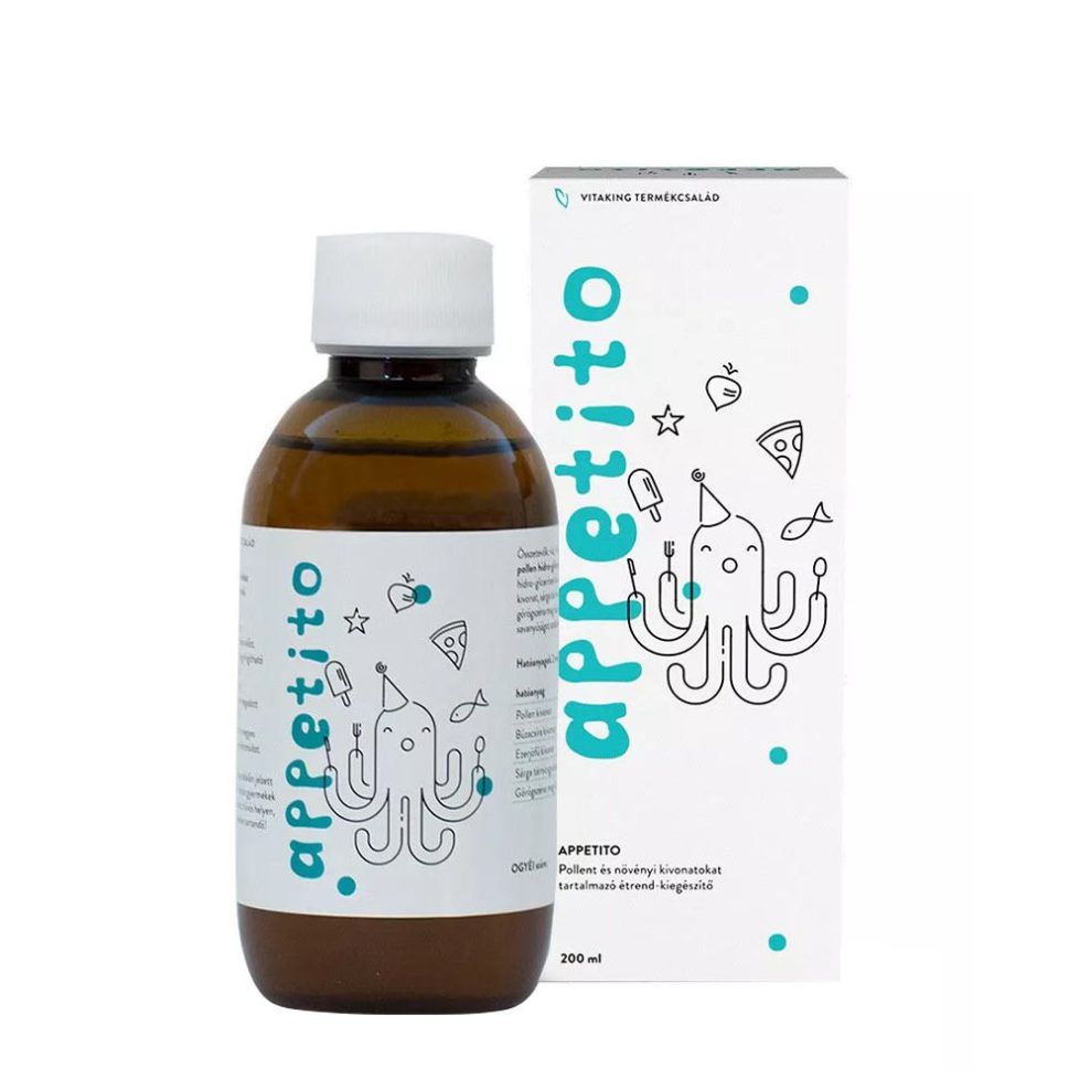 Gyógynövényes szirup, Vitaking Appetito 200 ml - Herbal syrup, 200 ml