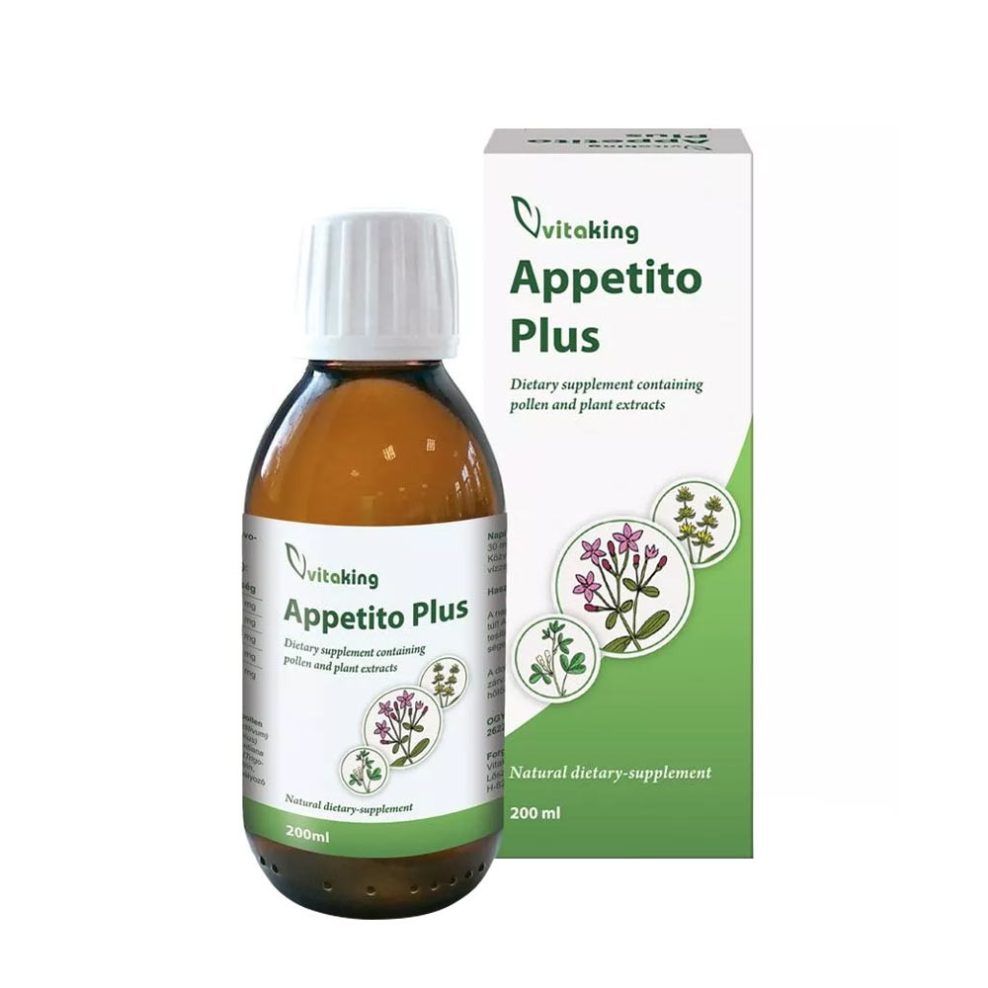 Gyógynövényes szirup, Vitaking Appetito Plus 200 ml - Herbal syrup, 200 ml