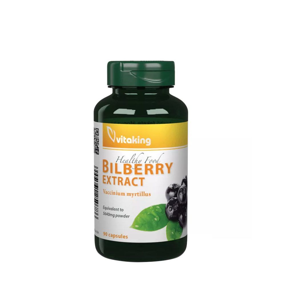 Fekete áfonya kivonat 470 mg, Vitaking Bilberry Extract 470 mg, 90 kapszula