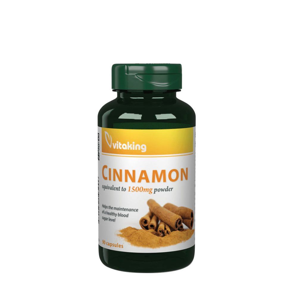 Fahéj 375 mg, Vitaking Cinnamon 375 mg, 90 kapszula
