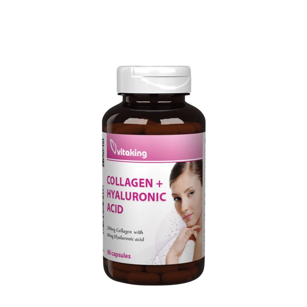 Kollagén hialuronsavval, Vitaking Collagen + Hyaluronic Acid, 60 kapszula
