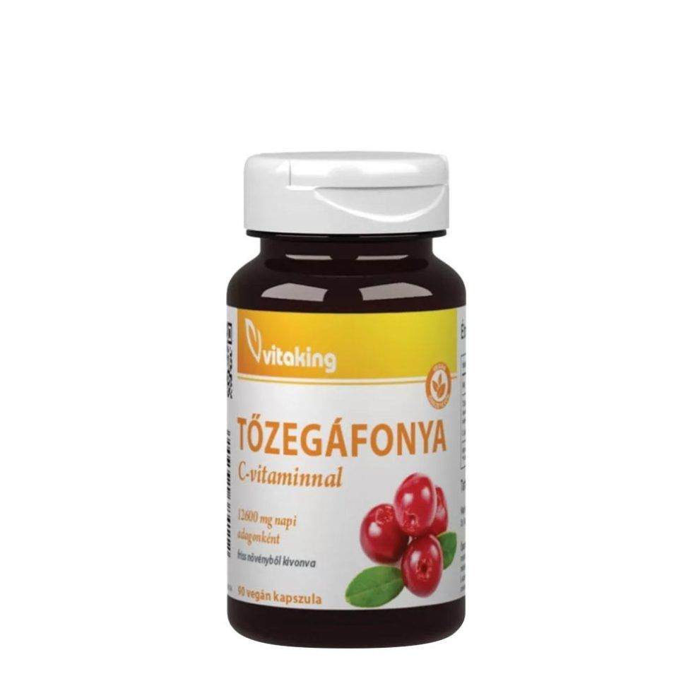 Vörösáfonya-kivonat C-vitaminnal, Vitaking Cranberry Extract with Vitamin C, 90 kapszula