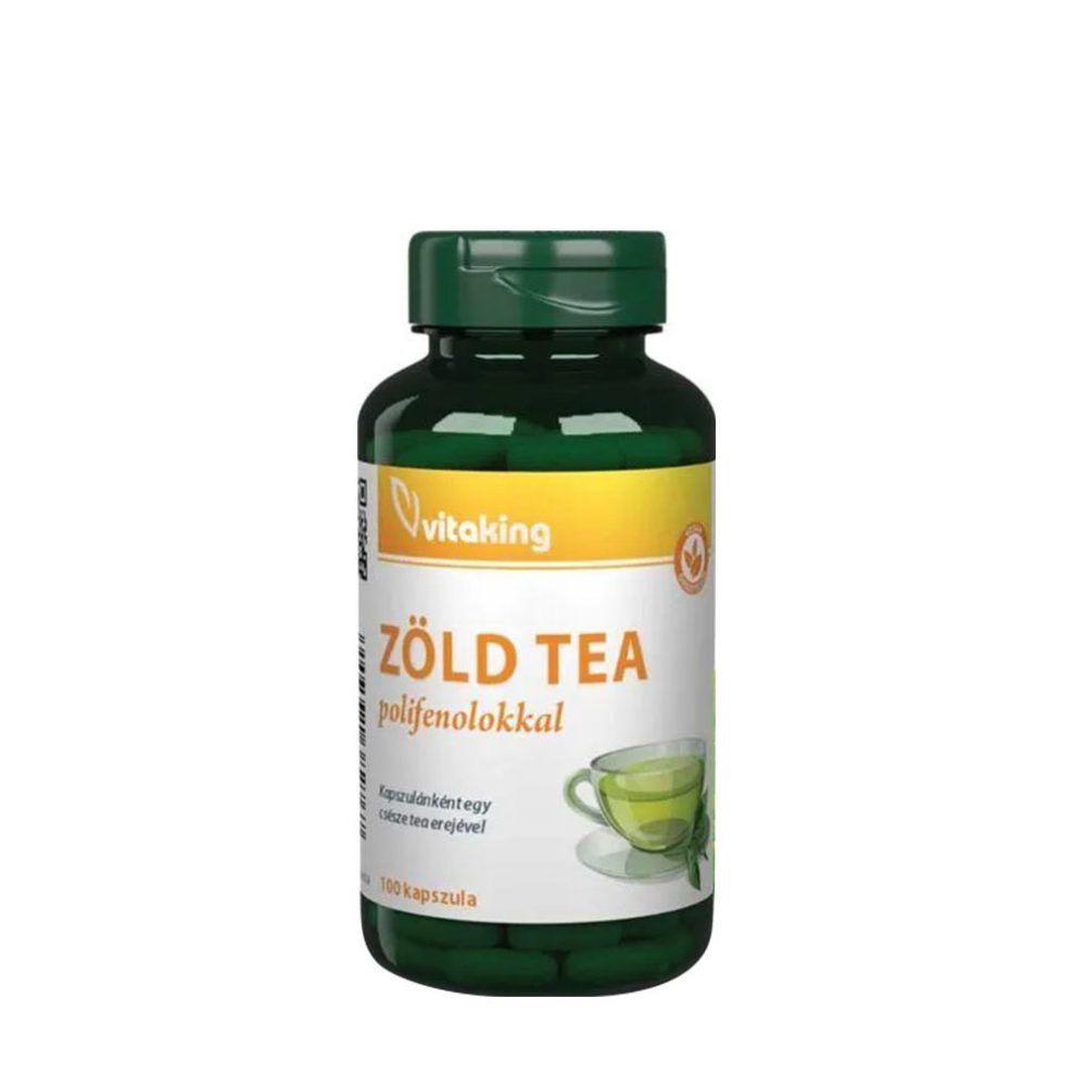 Zöldtea-kivonat polifenolokkal, Vitaking Green Tea Extract with Polyphenols, 100 kapszula
