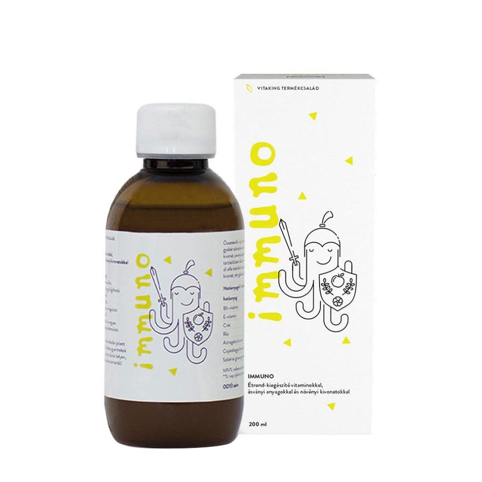 Gyógynövényes szirup gyermekeknek, Vitaking Immuno Syrup for Children, 200 ml
