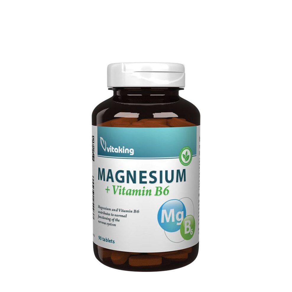 Magnézium-citrát B6-vitaminnal, Vitaking Magnesium Citrate + B6, 90 tabletta