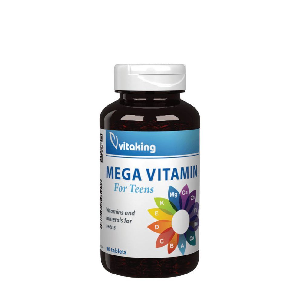 Tinédzser multivitamin, Vitaking Mega Vitamin for Teens, 90 tabletta