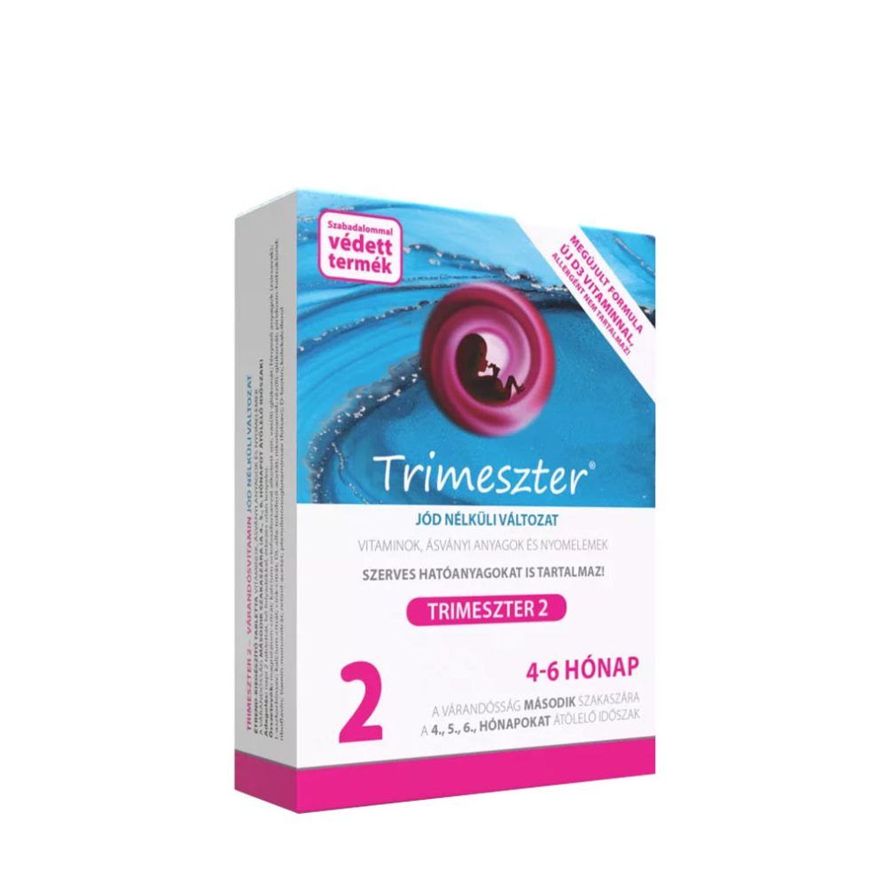2. trimeszteri jódmentes multivitamin, Vitaking Trimester 2 Multivitamin - Without Iodine, 60 tabletta