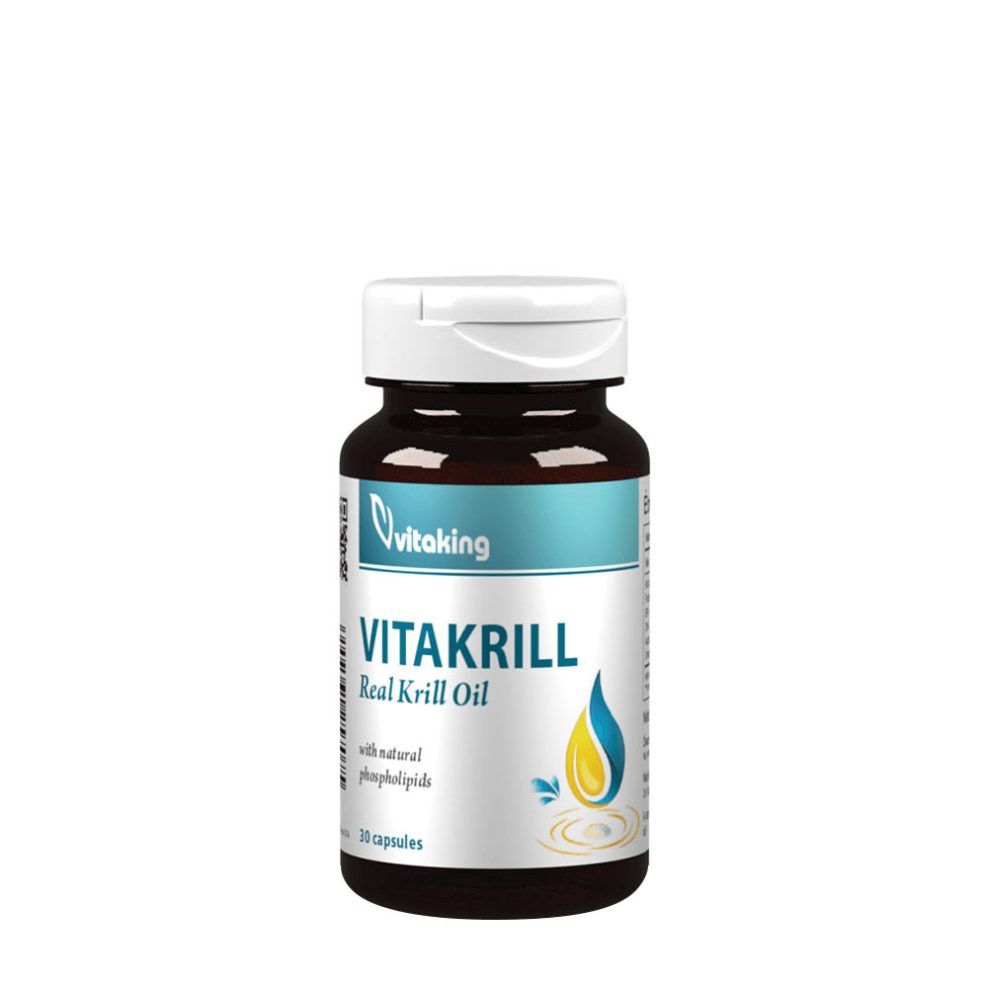 Krillolaj 500 mg, Vitaking Vitakrill oil 500 mg, 30 lágykapszula