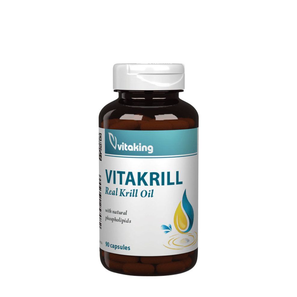 Krillolaj 500 mg, Vitaking Vitakrill oil 500 mg, 90 lágykapszula