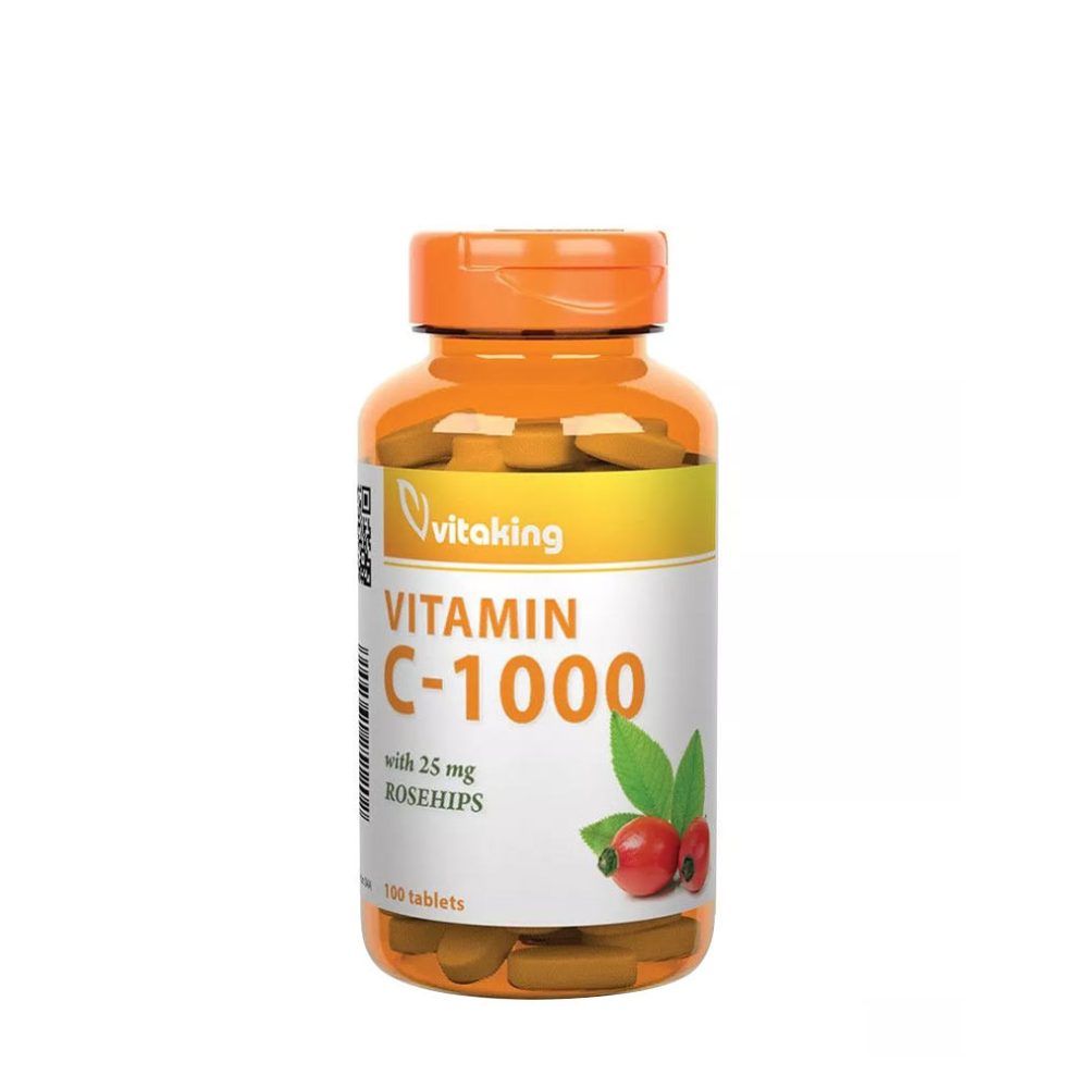 C-vitamin 1000 mg csipkebogyóval, Vitaking Vitamin C 1000 mg with Rosehip, 100 tabletta