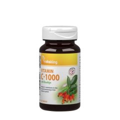 Időzített felszívódású C-vitamin 1000 mg csipkebogyóval, Vitaking Vitamin C-1000 Time Release with Rosehips, 60 tabletta