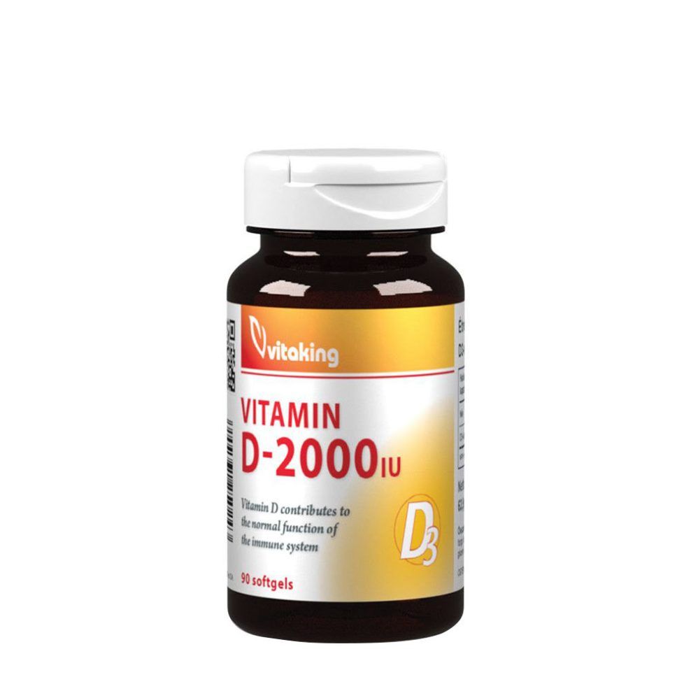 D-vitamin 2000 NE, Vitaking Vitamin D-2000, 90 lágykapszula