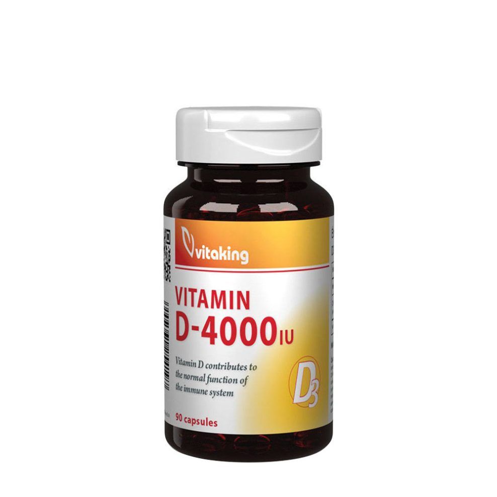 D-vitamin 4000 NE, Vitaking Vitamin D-4000, 90 kapszula