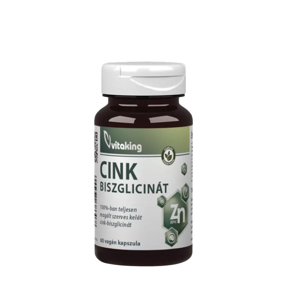 Cink-biszglicinát 25 mg, Vitaking Zinc Bisglycinate 25 mg, 60 kapszula
