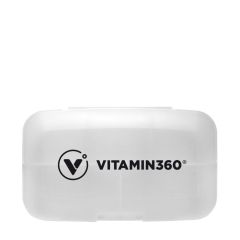 5 rekeszes tablettatartó, Vitamin360 Pill Box With 5 Compartments, 1 db, fehér
