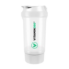 Hullám shaker, Vitamin360 Wave Shaker (500 ml + 150 ml), White