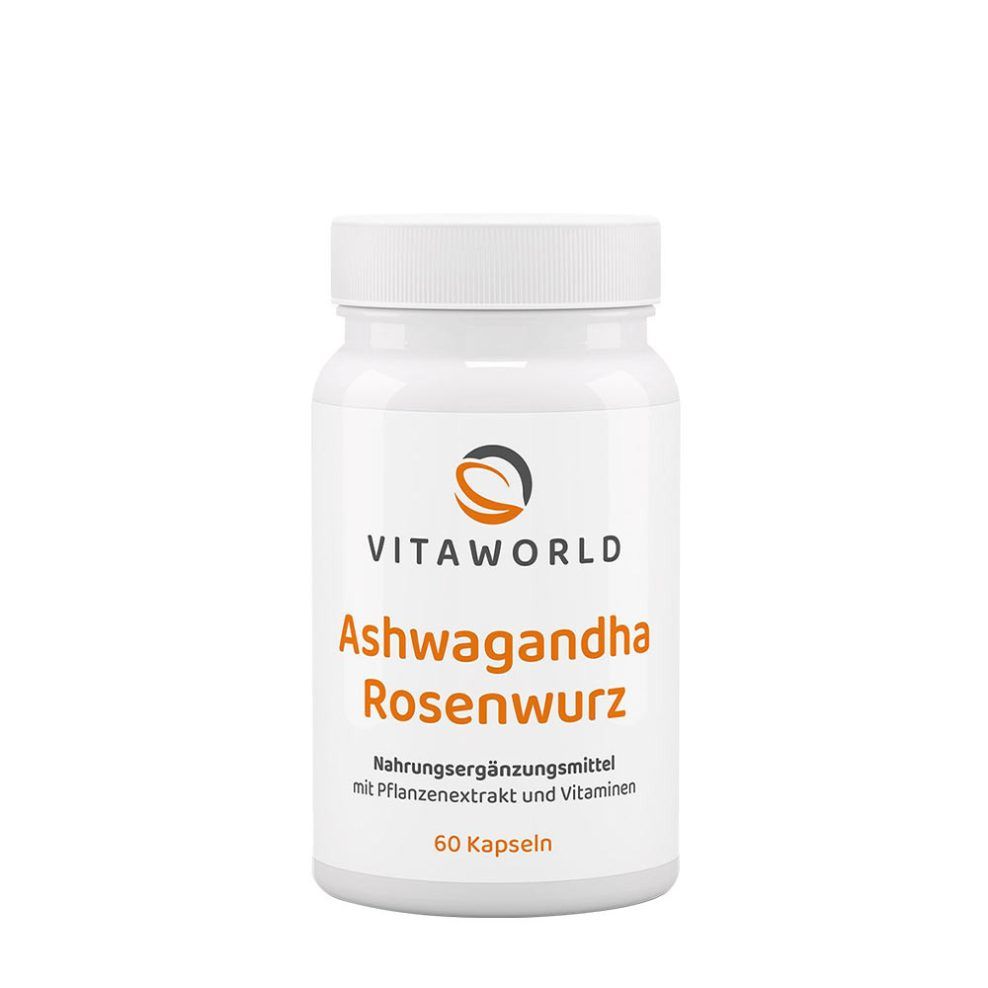 Ashwagandha rózsagyökér-komplex, Vitaworld Ashwagandha Rose Root Complex, 60 kapszula