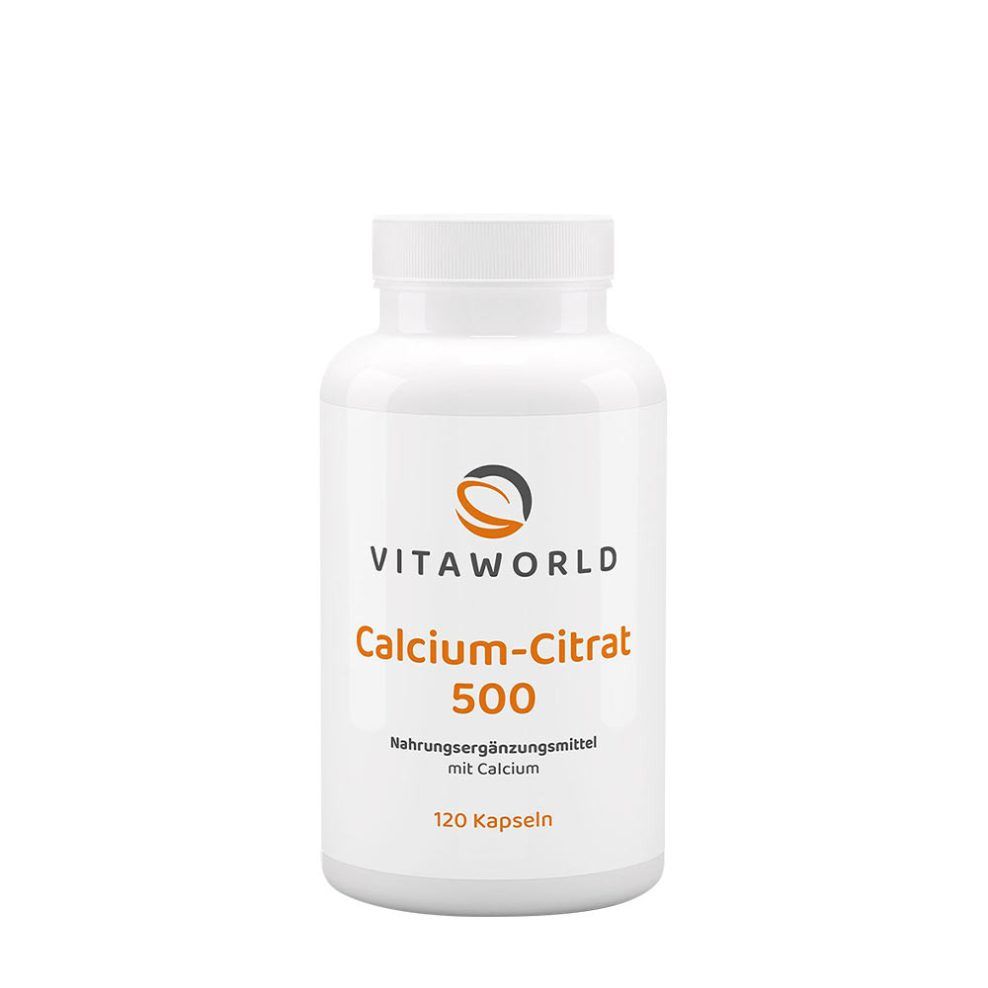 Kalcium-citrát 500 mg, Vitaworld Calcium Citrate 500, 120 kapszula