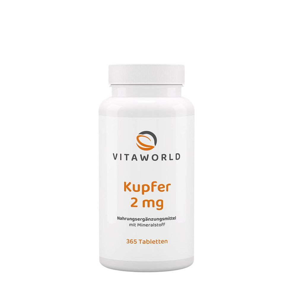 Réz 2 mg, Vitaworld Copper 2 mg, 365 tabletta