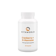 Vörösáfonya D-mannózzal, Vitaworld Cranberry + D-Mannose, 90 kapszula
