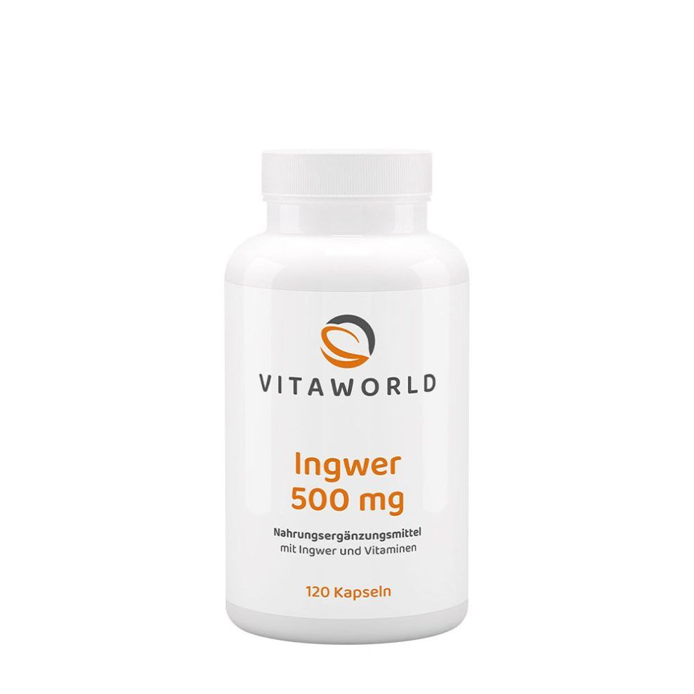 Gyömbér 500 mg, Vitaworld Ginger 500 mg, 120 kapszula