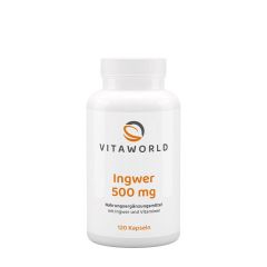 Gyömbér 500 mg, Vitaworld Ginger 500 mg, 120 kapszula