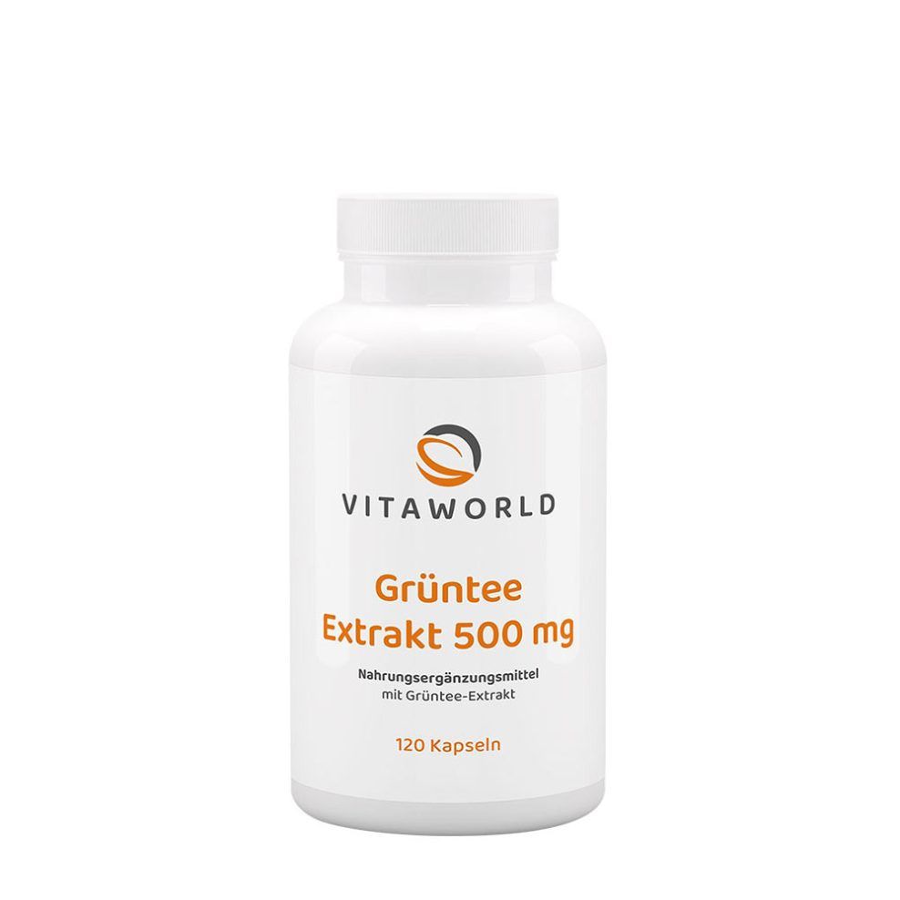 Zöldtea-kivonat 500 mg, Vitaworld Green Tea Extract 500 mg, 120 kapszula