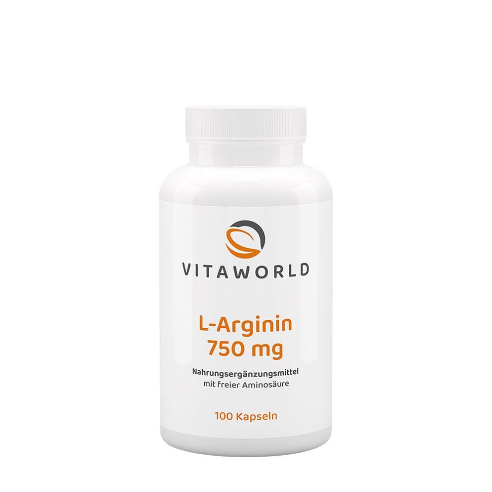 L-arginin 750 mg, Vitaworld L-arginine 750 mg, 100 kapszula