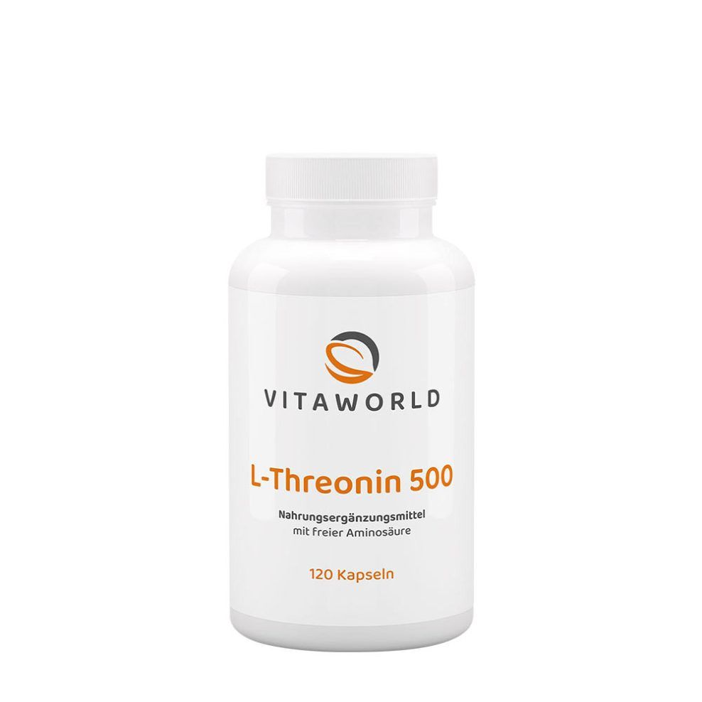 L-treonin 500 mg, Vitaworld L-threonine 500, 120 kapszula