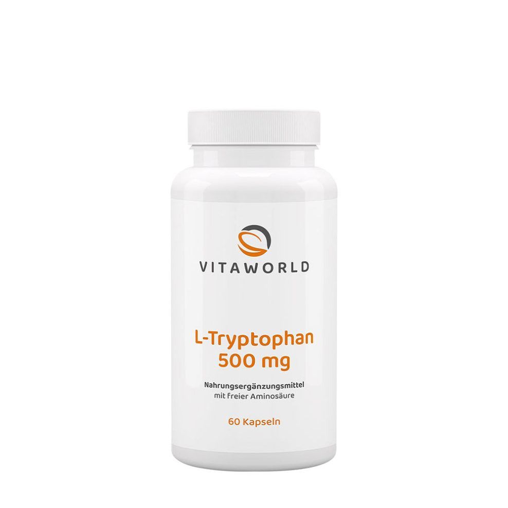L-triptofán 500 mg, Vitaworld L-Tryptophan 500 mg, 60 kapszula