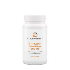 R-alfa-liponsav 200 mg, Vitaworld R (+) Alpha Lipoic Acid 200 mg, 100 kapszula