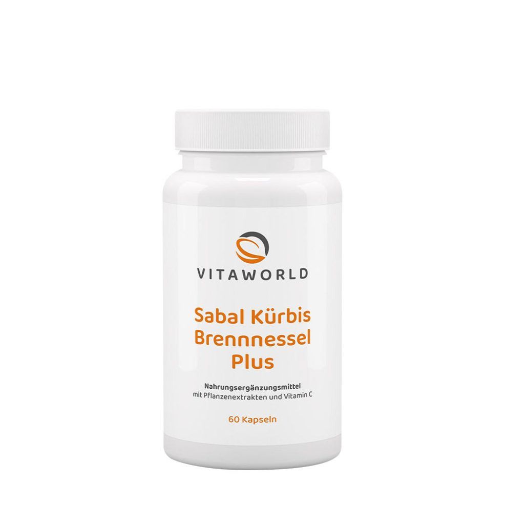 Fűrészpálma, tökmag és csalán, Vitaworld Sabal Pumpkin Nettle Plus, 60 kapszula