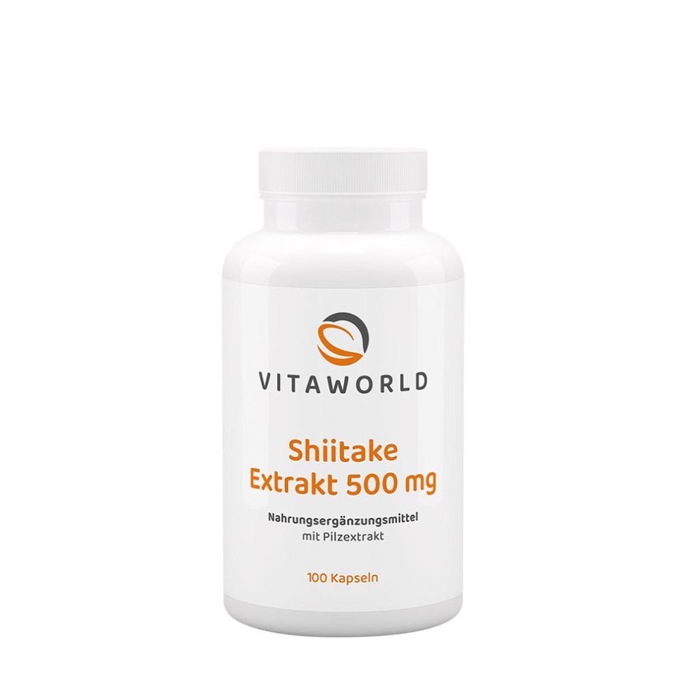 Shiitake kivonat 500 mg, Vitaworld Shiitake Extract 500 mg, 100 kapszula