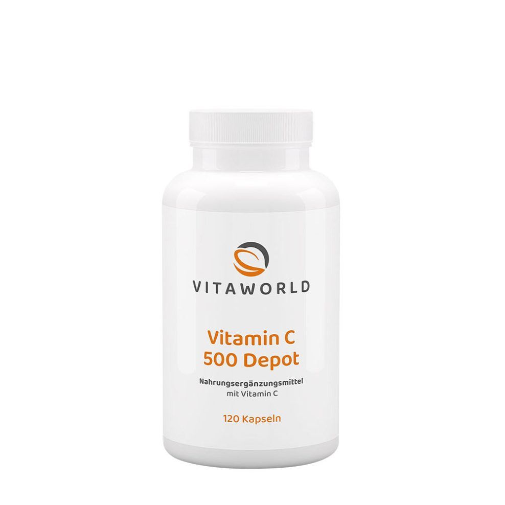 C-vitamin 500 mg elnyújtott felszívódással, Vitaworld Vitamin C 500 Depot, 120 kapszula