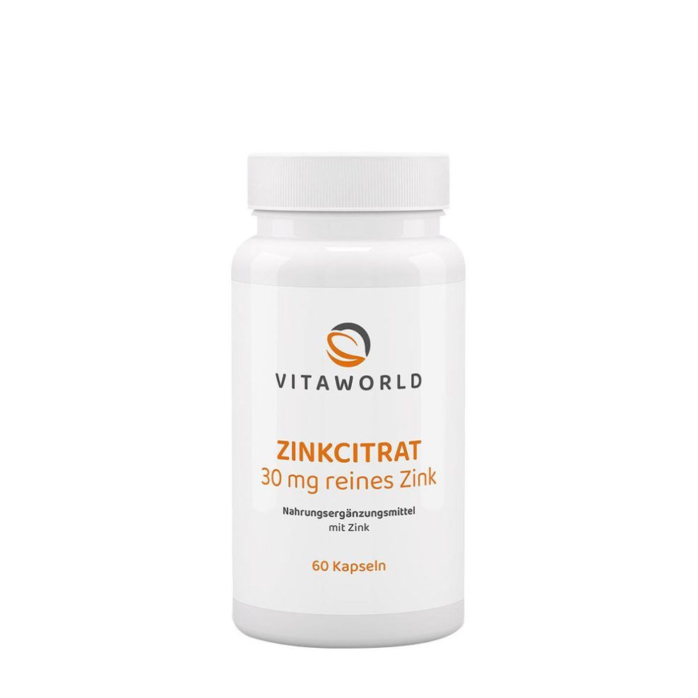 Cink-citrát 30 mg, Vitaworld Zinc Citrate 30 mg, 60 kapszula