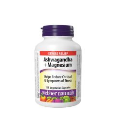 Ashwagandha magnéziummal, Webber Naturals Ashwagandha + Magnesium, 120 kapszula