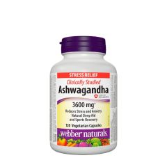 Ashwagandha 3600 mg, Webber Naturals Ashwagandha 3600mg, 120 kapszula