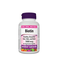 Biotin 5000 mcg, Webber Naturals Biotin 5000 mcg, 60 kapszula