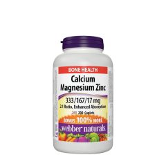 Kalcium-magnézium-cink 333/167/17 mg, Webber Naturals Calcium Magnesium Zinc 333/167/17 mg, 200 tabletta
